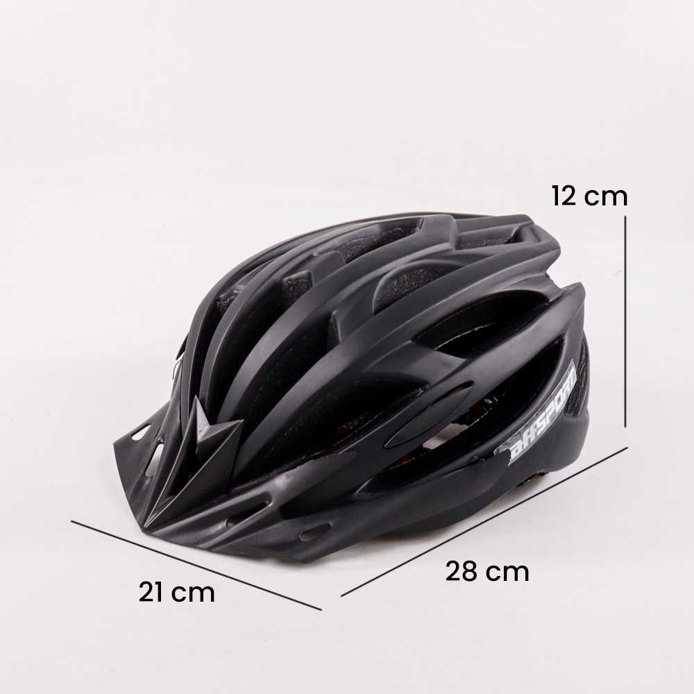 MN [ORI] TaffSPORT Helm Sepeda Roadbike MTB Pria Wanita EPS Foam PVC Shell LED - XK07