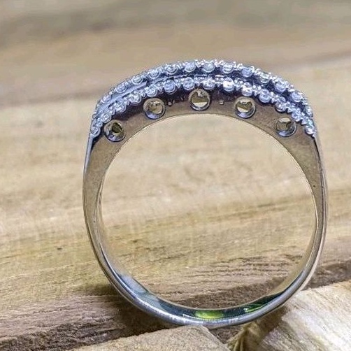 CINCIN EMAS BERLIAN EROPA - BERLIAN ASLI - EMAS PUTIH