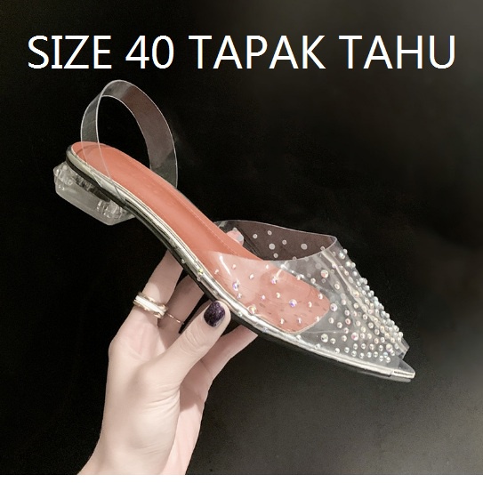 Korean Transparent Glass Heels / Sepatu Hak Wanita C129- 0206 -002