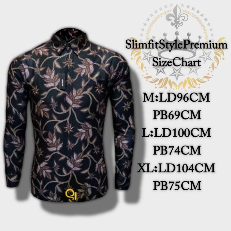 BAJU BATIK PRIA LENGAN PANJANG SLIMFIT HIGH QUALITY