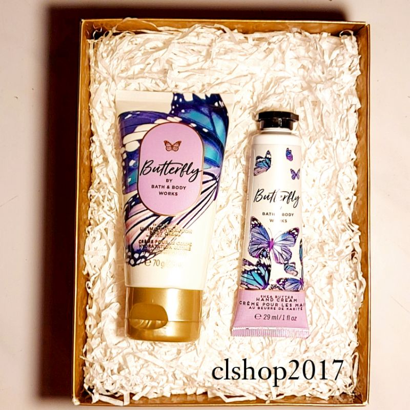 BBW BUTTERFLY TRAVEL SIZE GIFT SET BATH &amp; BODY WORKS