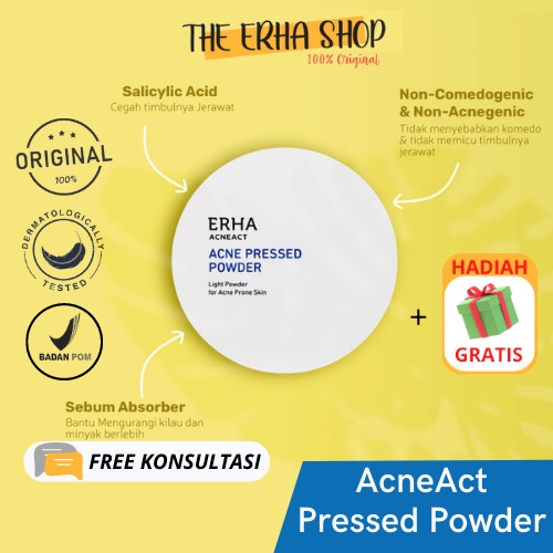 ERHA Acneact Acne Pressed Powder 13g - Bedak Wajah Jerawat - ERHA - ERHA SKINCARE
