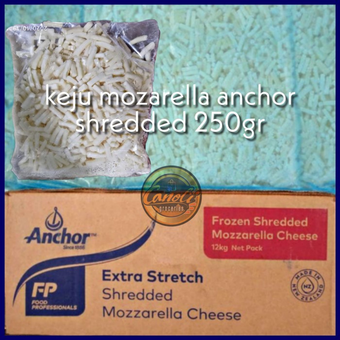 

T0P KEJU MOZARELLA ANCHOR SHREDDED 250GR / KEJU MOZARELLA ANCHOR PARUT NICE