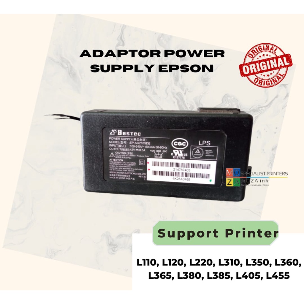 Adaptor Power Supply Epson Lseris Adaptor Printer L110 L310 L360 L350