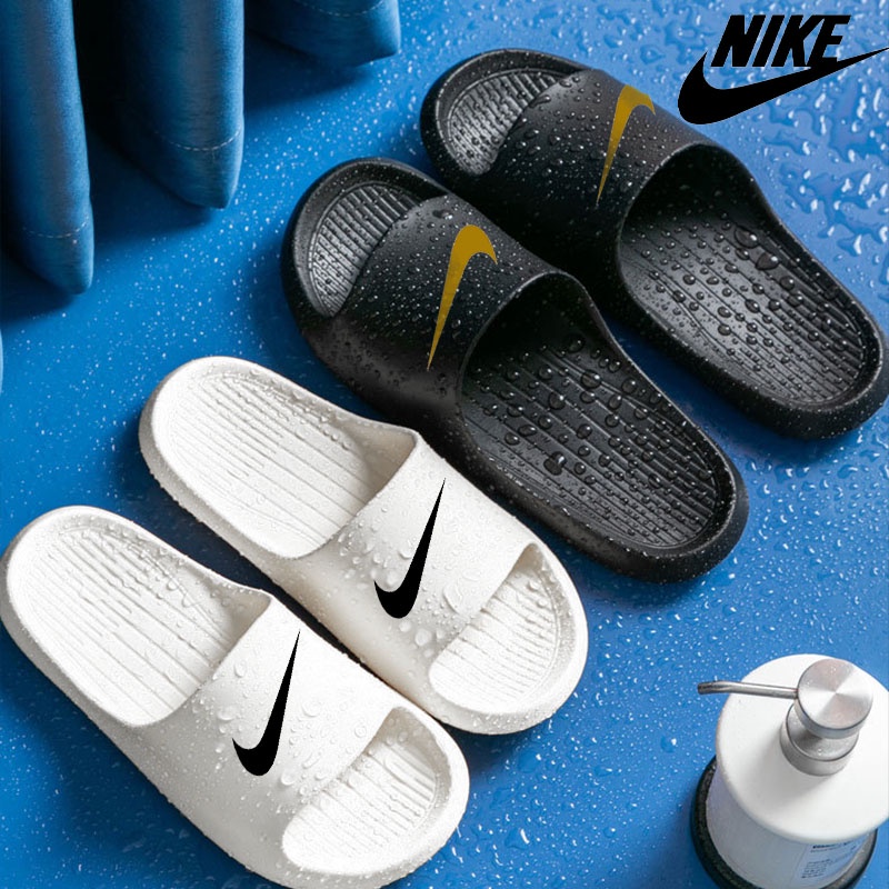 Sendal NIKE Pria Sandal Slide Kamar Mandi Hotel  Empuk Karet Anti Slip Sandal Slop Pria Sandal Rumah Size 40-44 Hitam Biru Hijau Putih