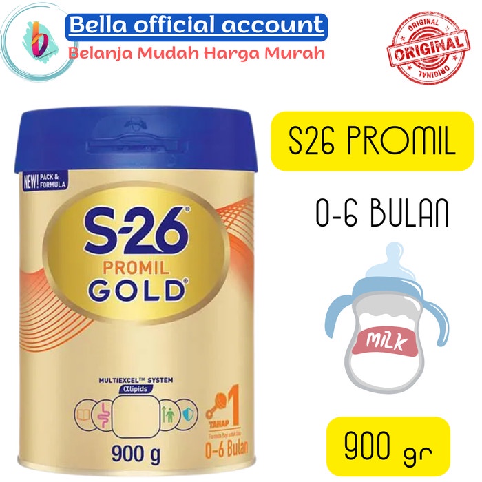 S26 Promil Gold Tahap 1 0-6 Bulan Susu Formula 900 gr