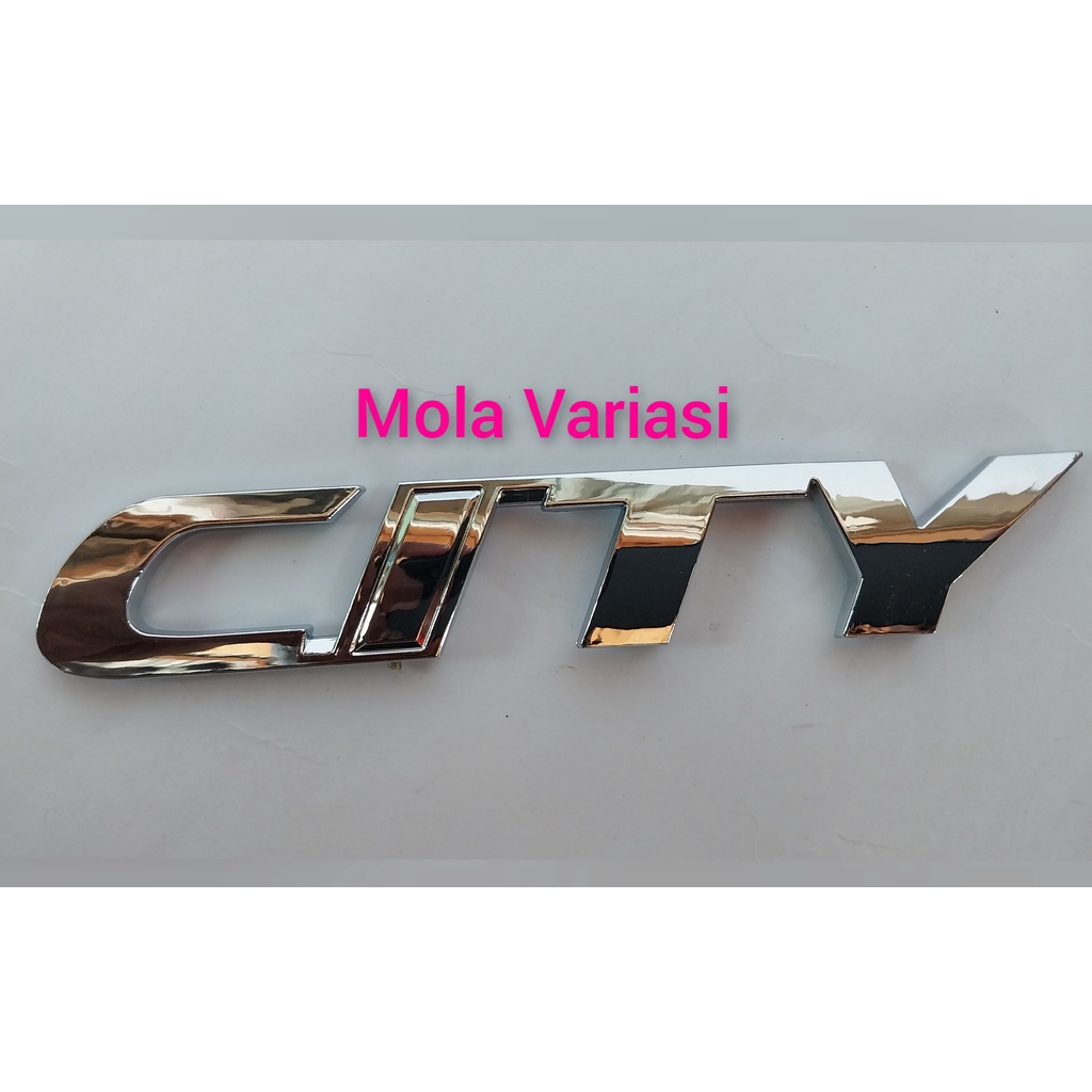Emblem CITY Baru Logo CITY Honda Stiker CITY Honda Chrome