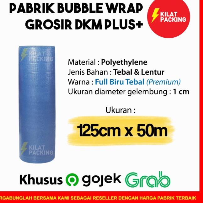

PLASTIK BUBBLE / BUBBLE WRAP 125CM X 50M DKM+ PREMIUM MURAH - HITAM TEBAL