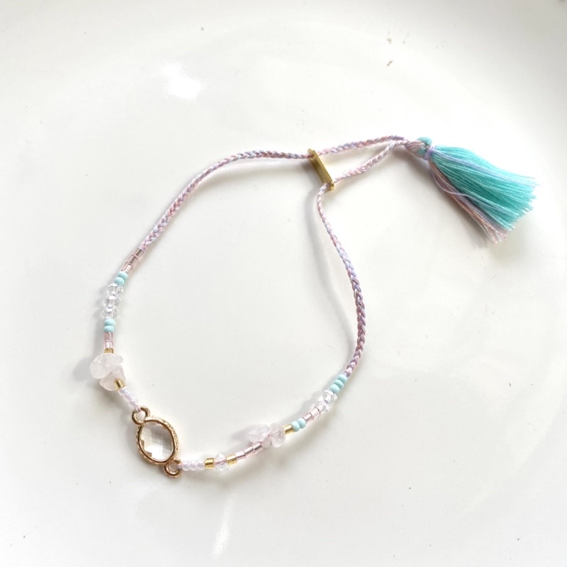 SAVAYA bracelet in CLEAR loliastuff (gelang etnik/ gelang beads/ gelang mote/ gelang batu/ gelang tali/ gelang boho)