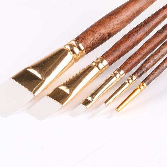

Kuas Lukis Sinoart Set 5 Taklon Short Handle Brush