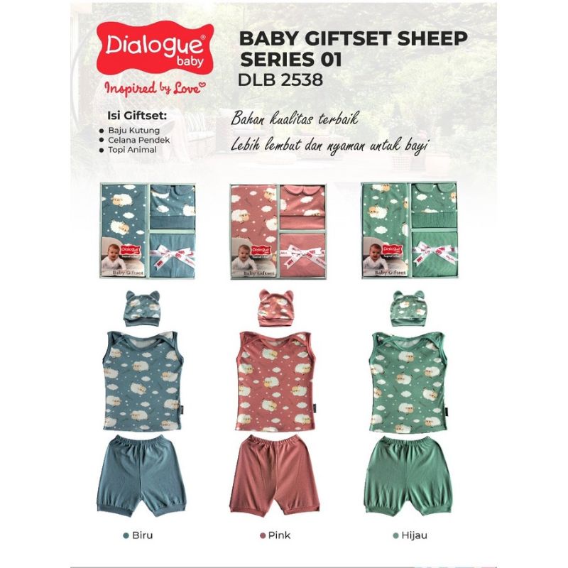 Dialogue Gift Set Sheep Series 01/ Giftset Pakaian Bayi / Pakaian Bayi / Baju Bayi