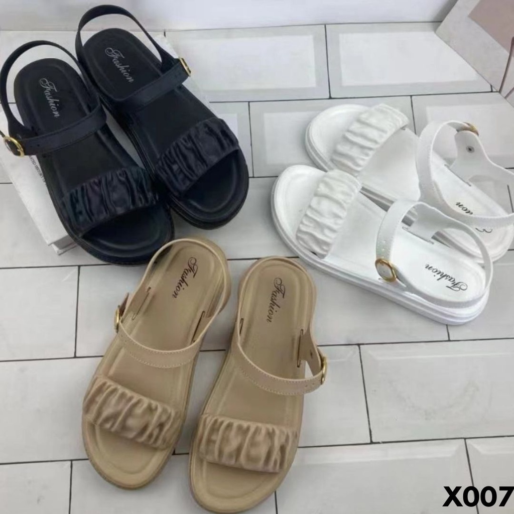 SANDAL FLAT WANITA HANGOUT KEMANA AJA BISA IMPORT BAHAN RUBBER BERKUALITAS 007