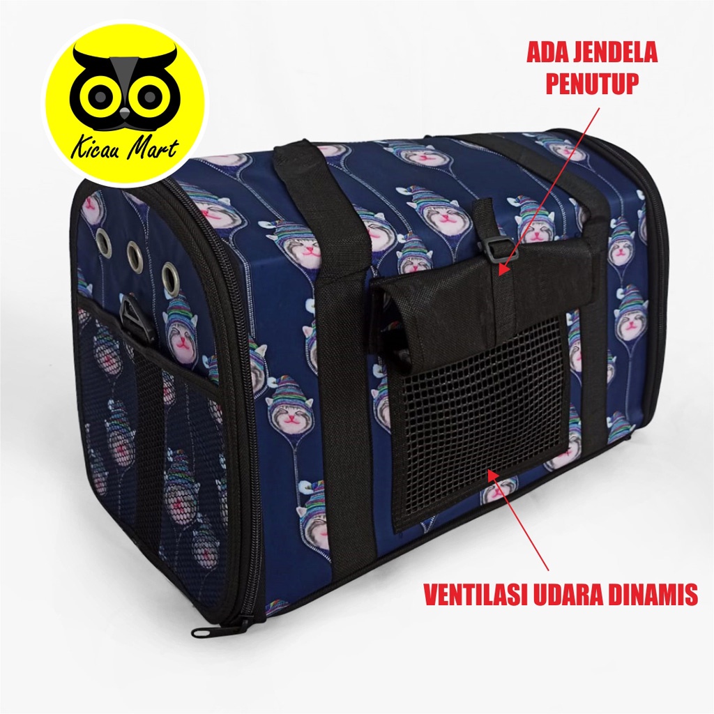 TAS TRAVEL BAWA HEWAN PET CARGO CARRIER KUCING ANJING BURUNG SELEMPANG JINJING BOX CAGE BAG TASHWN