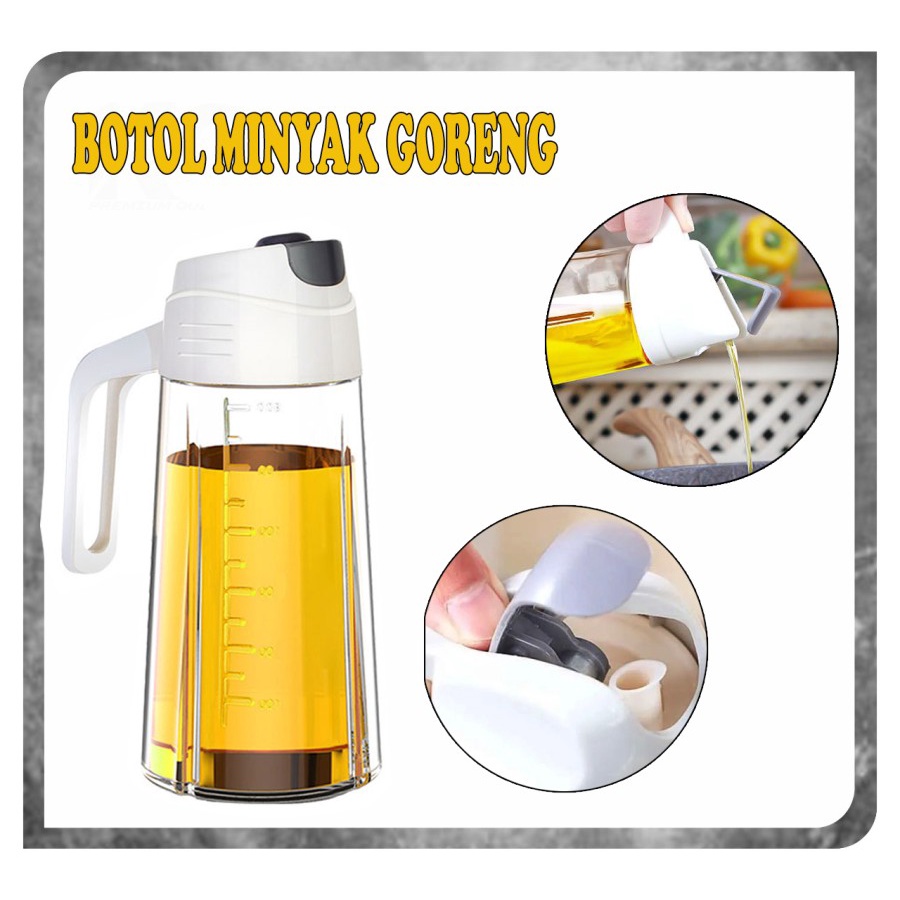 Botol Minyak 630ml Serbaguna / Tempat Minyak Goreng Kaca/ Botol Kecap