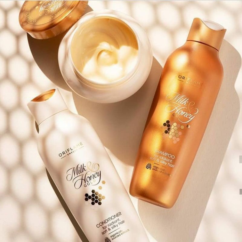 Milk&amp;Honey Gold Shampoo/Conditioner/Hair Mask for Radiant, Soft &amp; Silky Hair/Milk&amp;Honey Gold Pampering Shower Cream