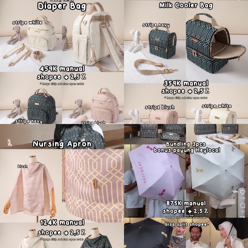 HEYLOCAL’S MOM SERIES (DIAPER BAG, COOLER BAG, NURSING APRON) BY HEYLOCAL ID LOCAL ID