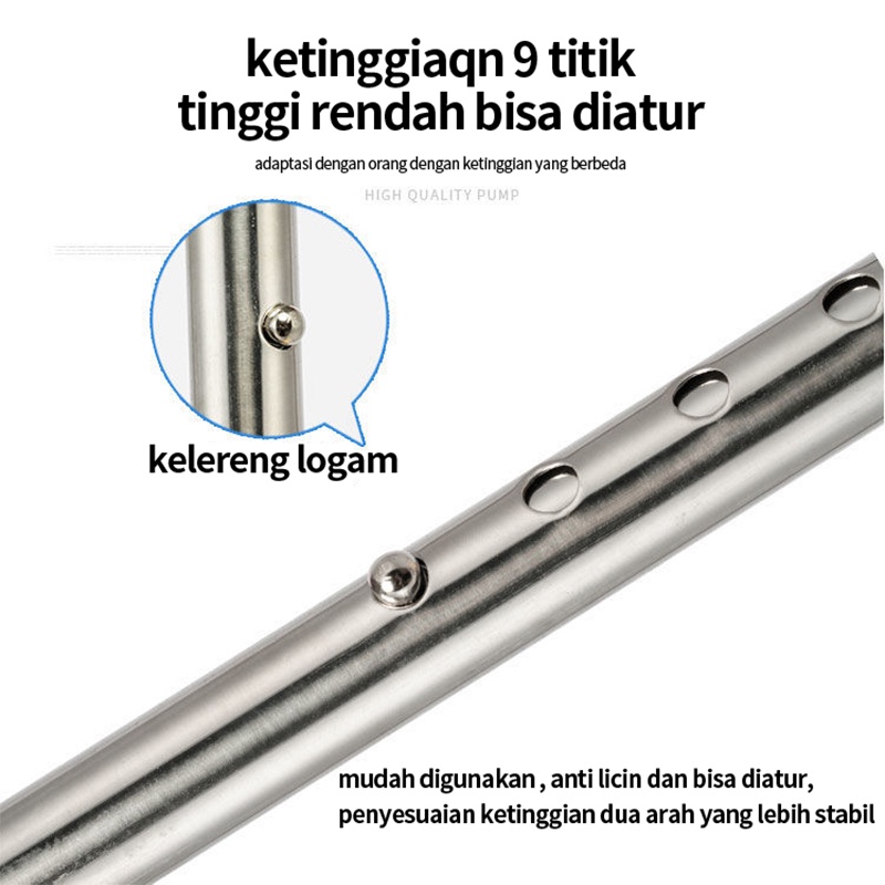 Alat Bantu Jalan Kaki 1 / Tongkat Kruk / Tongkat crutch Kaki 4 / Tongkat Jalan / Ringan, Kuat, Tahan Lama