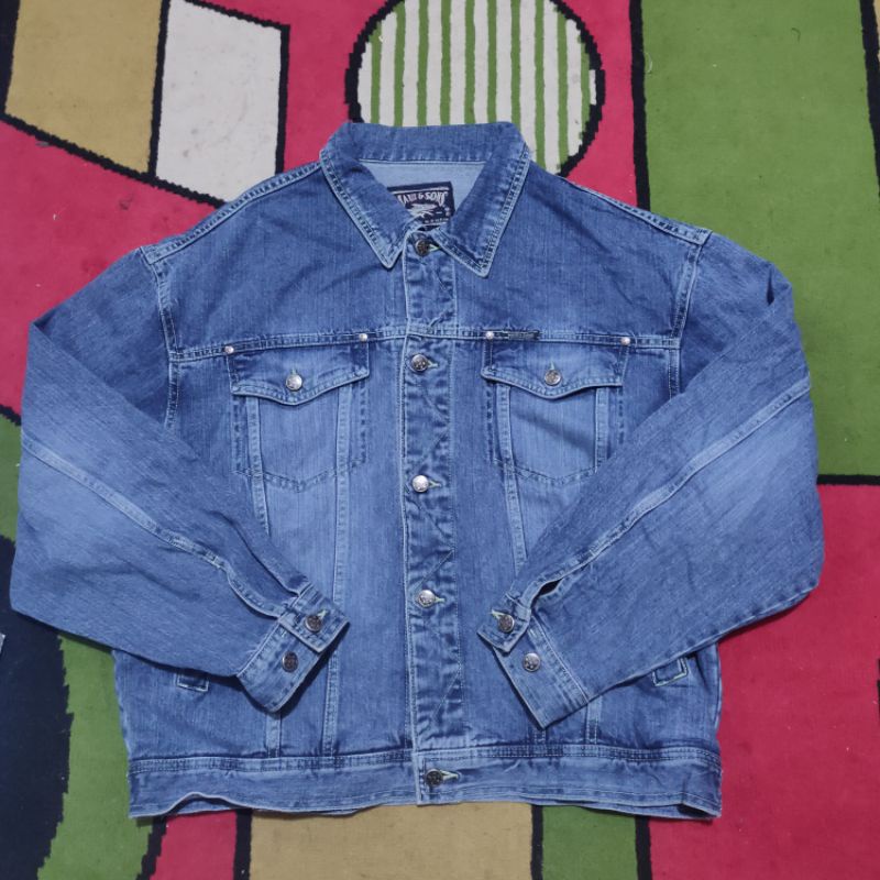 jaket trucker denim maui andson second original vtg