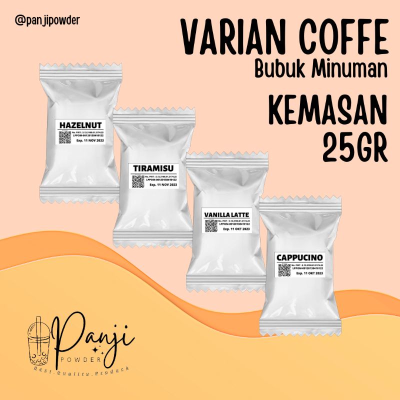 bubuk minuamn rasa kopi 25gr serbuk minuman powder minuman bubuk minuman coffe bubuk minuman sachet