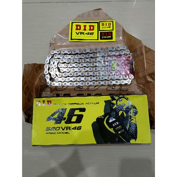 Rantai DID 520 VR 520VR Valentino Rossi 46 Silver Gold X Ring 120L