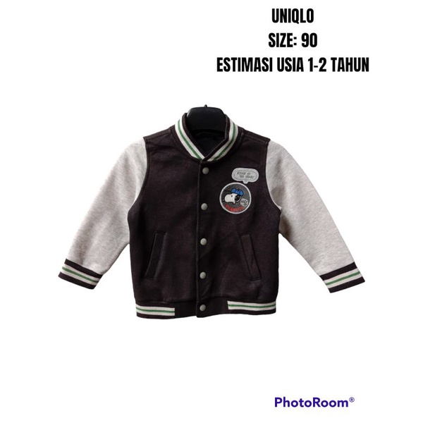 Jaket Varsity Anak Uniqlo Thrift