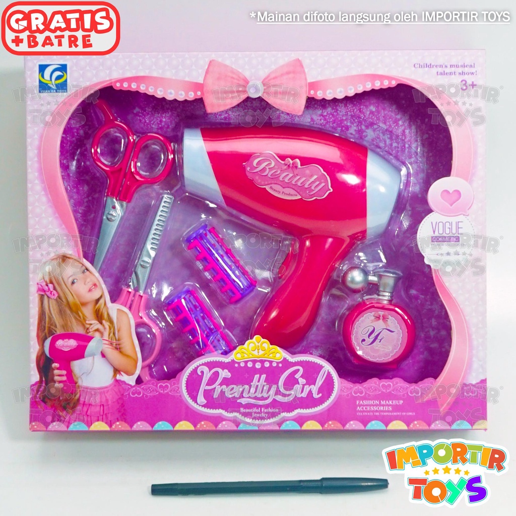 Mainan Anak SET Hairdryer Perawatan Rambut Salon anak Cewe