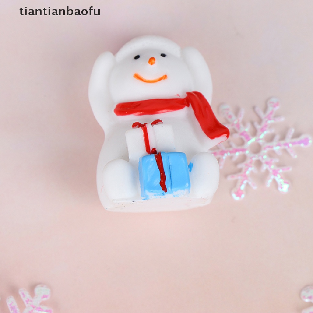 Miniatur Figure Snowman Santa Claus Pohon Natal Untuk Hadiah