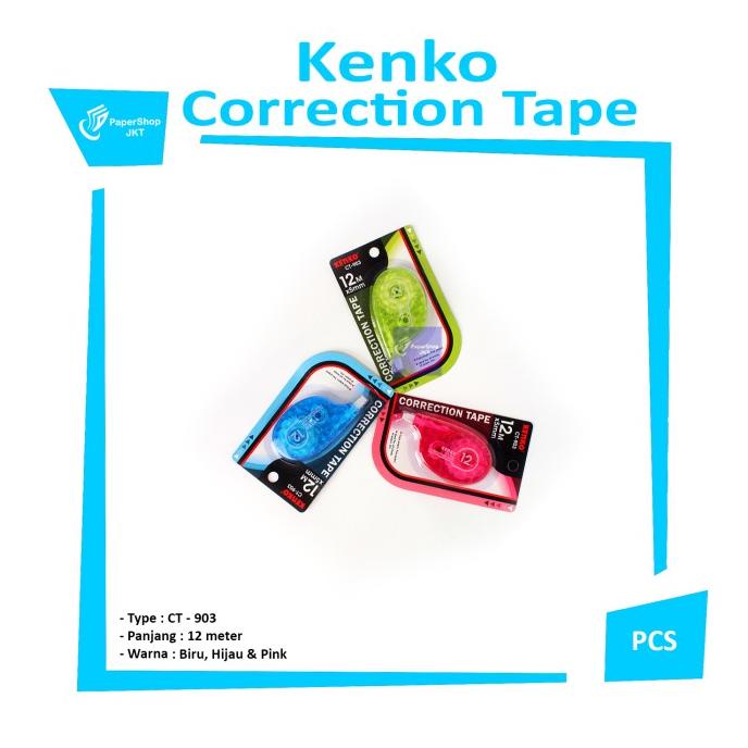 

TERLARIS Correction Tape Kenko CT-903, Tip Ex Roll Kenko CT-903 GROSIR! /ALAT TULIS AESTHETIC/ALAT TULIS SEKOLAH/ALAT TULIS SET/ALAT TULIS LENGKAP/ALAT TULIS ANAK/ALAT TULIS LUCU