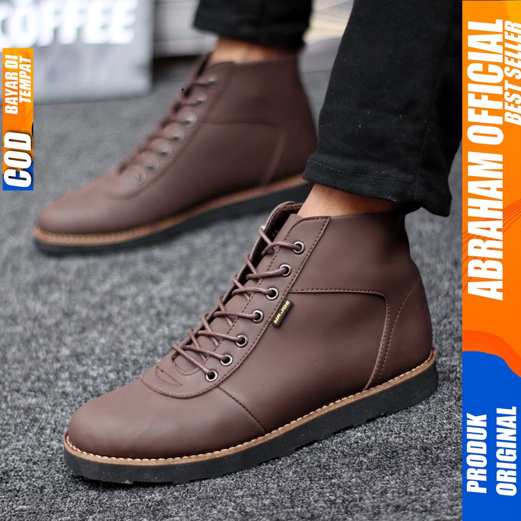 Sepatu Boots Klasik Pria Kerja Kantor Outdoor Abraham Harli