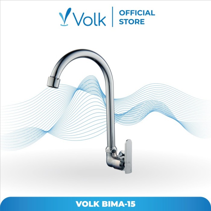 TERBAIK VOLK BIMA-15 KRAN SINK / KRAN DAPUR TEMBOK DINDING BABET