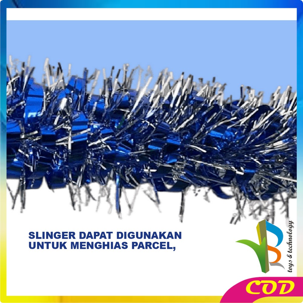 RB-C39-40 [2METER] Slinger Tinsel / Rumbai Hiasan Pohon Natal Aksesoris Dekorasi Rumah Ornamen Natal