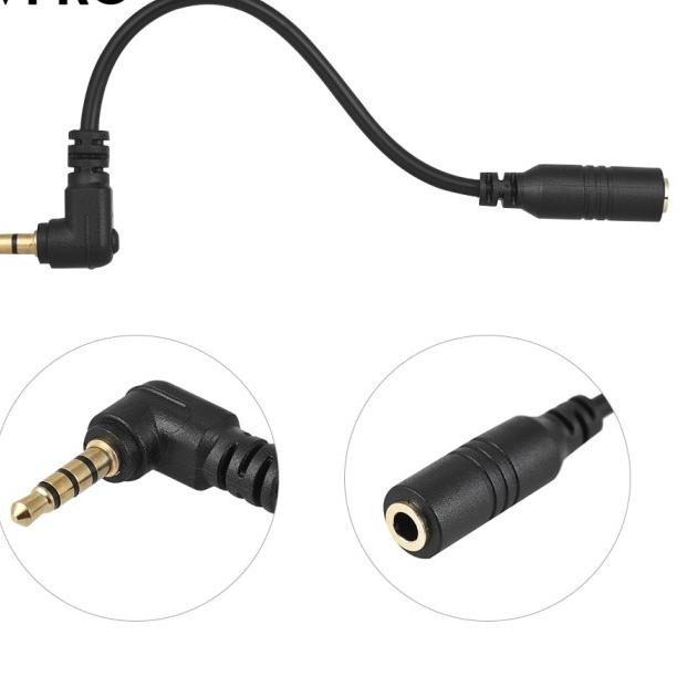 AVPRO Microphone Adapter Cable TRS To TRRS Converter 13cm BLACK