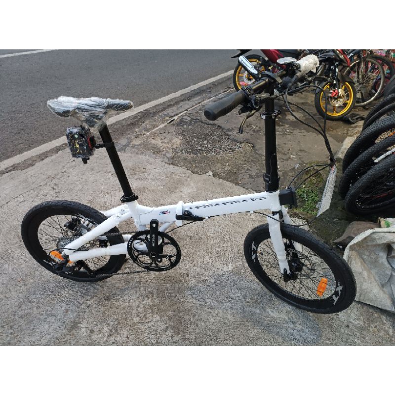 sepeda lipat 20 inc merk Viva cycle tipe ellegna twist frame Aloy 9speed crank holotech2