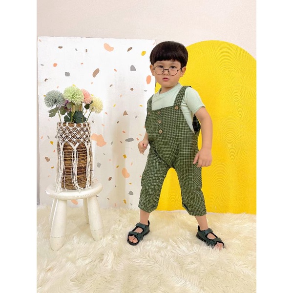 Overall Tartan Boys-Girl/One set overall/Baju anak laki-laki perempuan/Setelan anak 1,2,3,4,5 tahun
