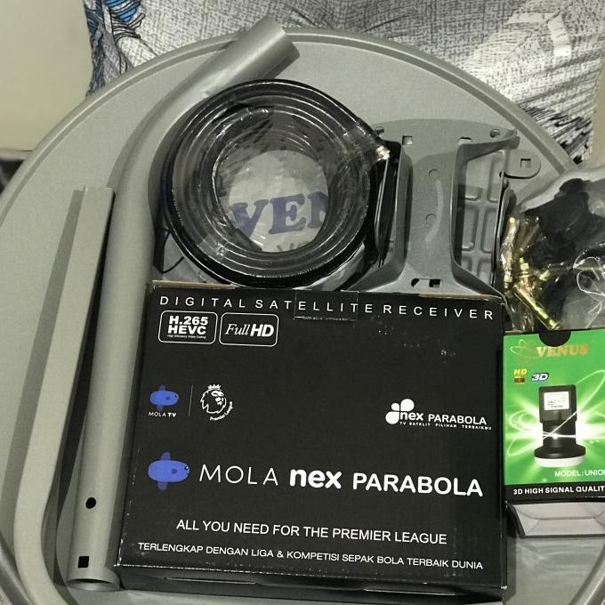 Promo Paket Parabola Mini 45Cm Receiver Mola Nex Parabola Hitam
