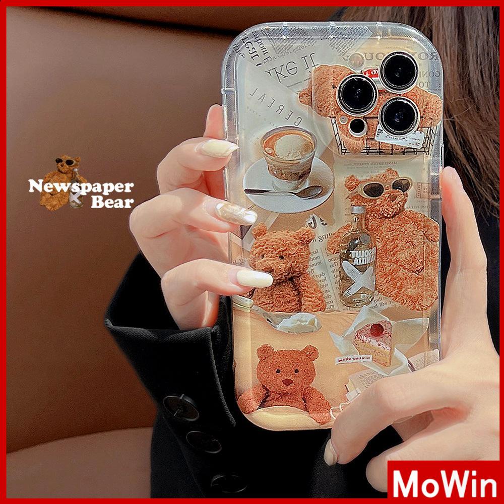 For iPhone 14 Pro Max iPhone Case Thickened TPU Soft Case Clear Case Airbag Shockproof Cute Doll Bear Compatible with For iPhone 13 Pro Max 12 Pro Max 11 Pro Max 7plus XR xs max