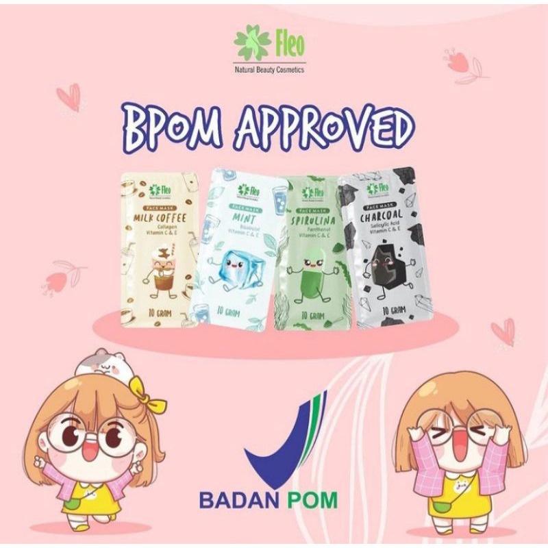 [BPOM] MASKER ORGANIK FLEO 10GR / FACE MASK PREMIUM BY FLEO / MASKER FLEO WITH VIT C DAN E