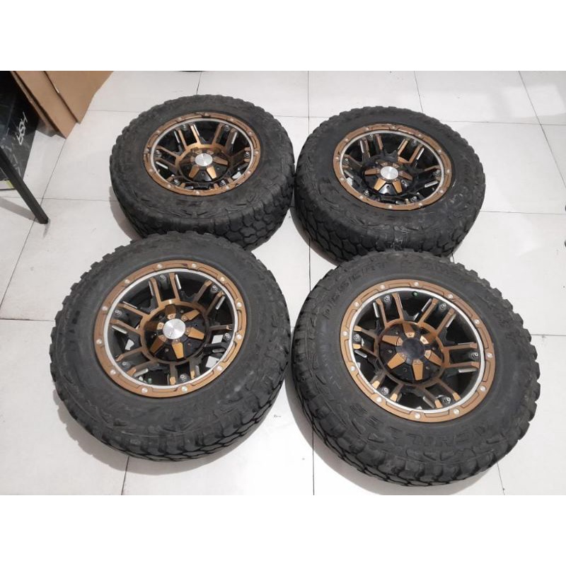 velg bekas Procast ring 17+ban M/T 265 65 17 lebar 9 et 5 pcd 6x139