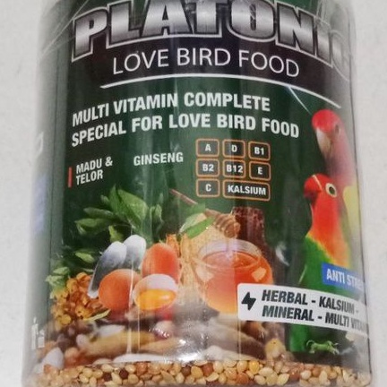 Pakan Makanan Burung PLATONIC LOVE BIRD Lovebird Food Special Multi Vitamin