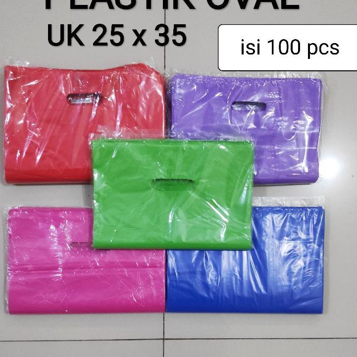 Murah HD oval Polos uk 25x35 (100pcs), plastik bungkus baju, plastik baju, kantong packing