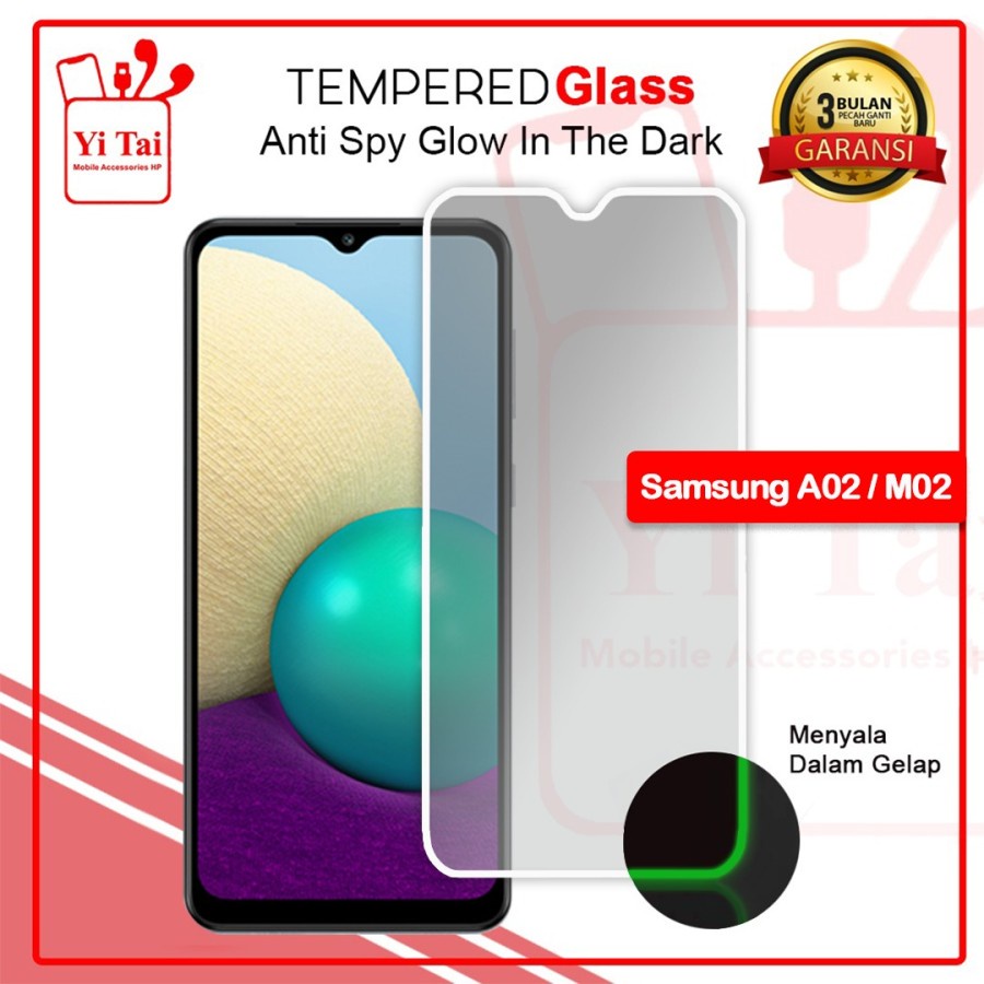 TEMPERED GLASS SPY GLOW IN THE DARK YI TAI - SAMSUNG A02/M02 - GA