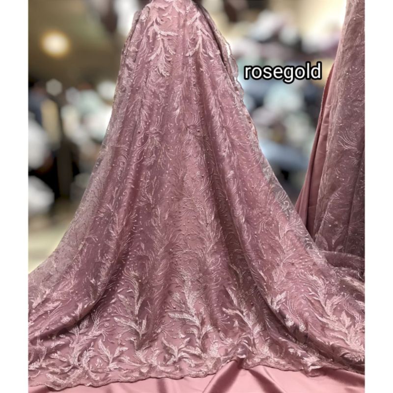 NEW Kain Tile Mutiara Premium - Bahan Kain Tile Tulle Tille Akar Mutiara Mewah Premium, Kain Meteran