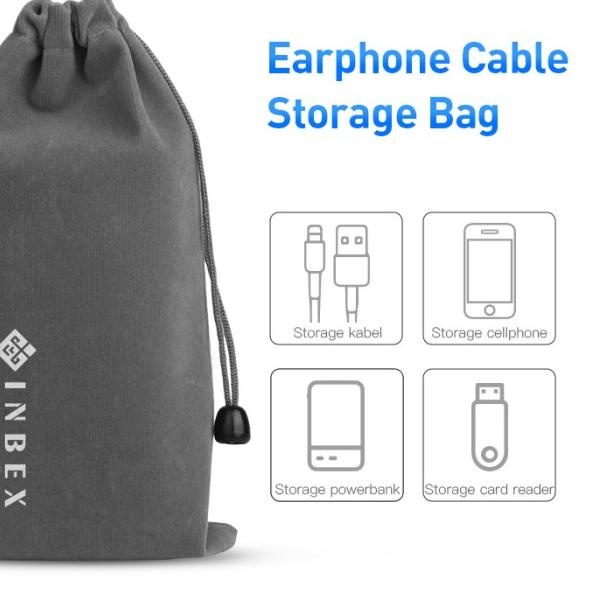 INBEX 1.2m Wired Earphone Semi In Ear Headset Super Bass/+mini bag