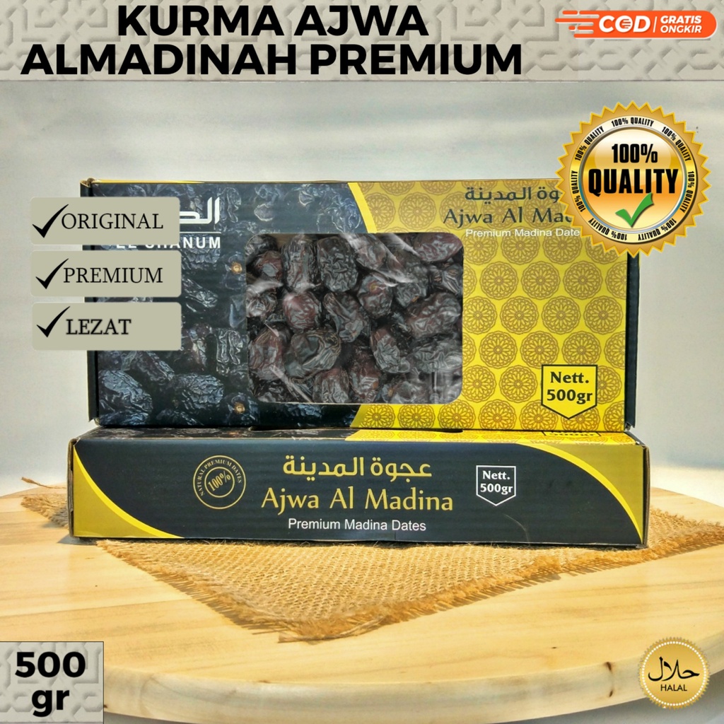 

Kurma Ajwa Premium 500gr / Kurma Ajwa Asli / Kurma Ajwa Al-Madinah Original