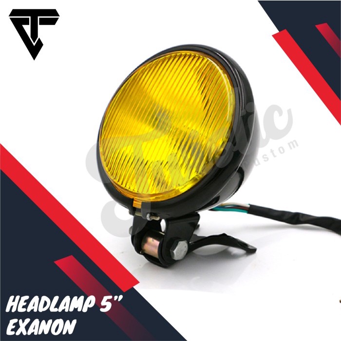 Headlamp Lampu Depan Motor Custom Exanon Japstyle Bobber Universal