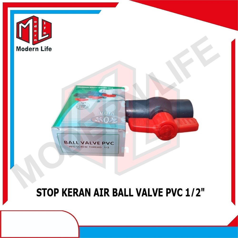 Ball Valve 1/2&quot; inch PVC Stop Kran Air Paralon Pipa