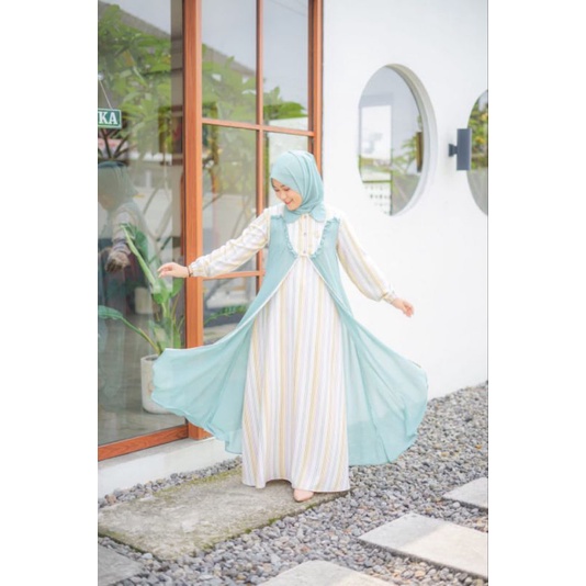 Gamis salur outer ceruty