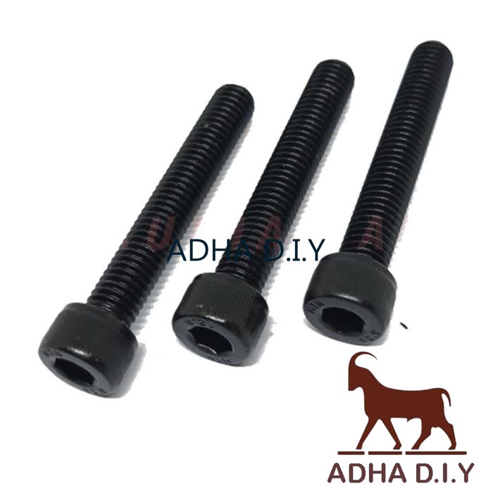 BAUT TMS L BAJA HITAM M24 GRADE 12.9 DRAT 24 MM PITCH 3.00 KUNCI L 19
