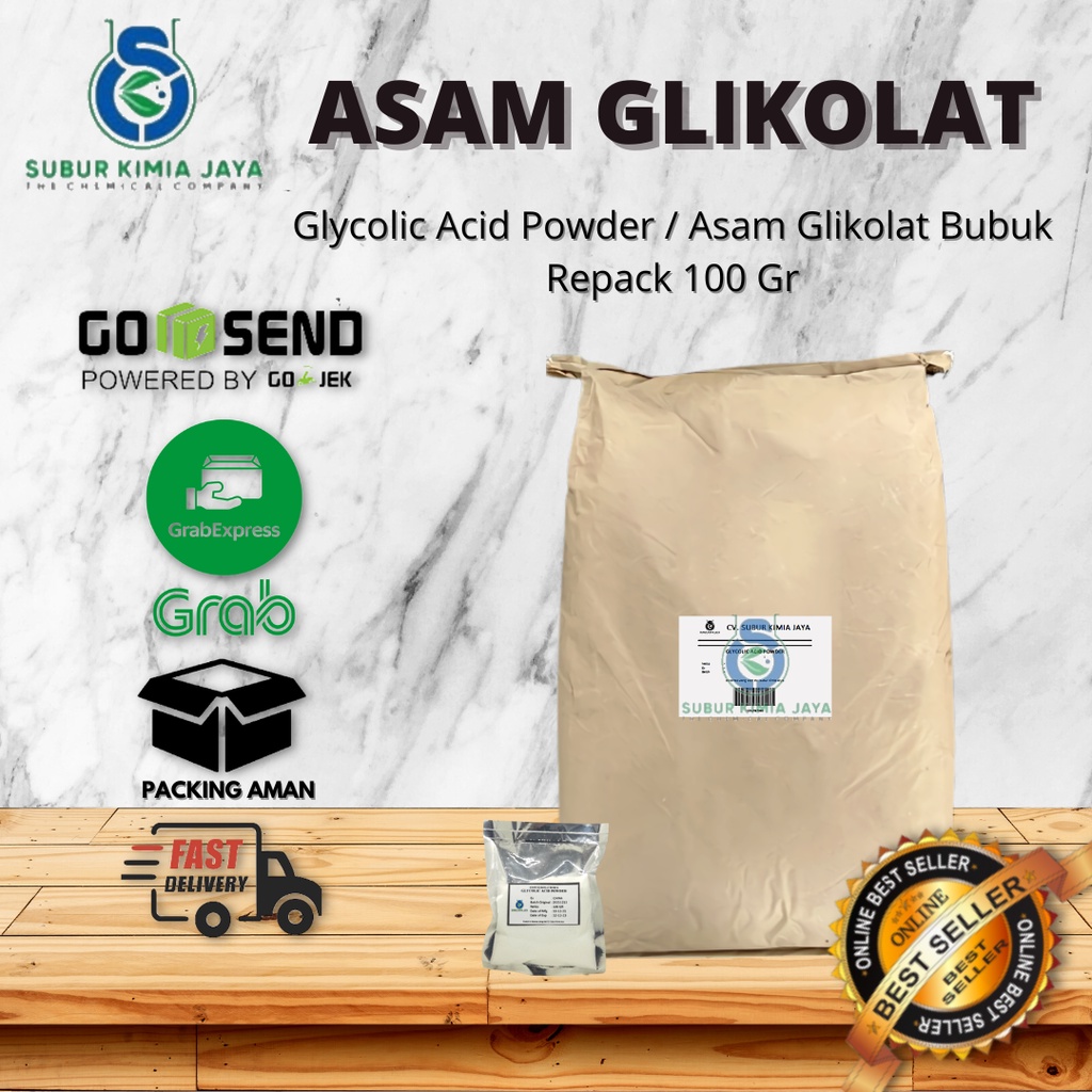 

Glycolic Acid Powder / Alpha Hydroxy Acid Cosmetic 100 GR Premium