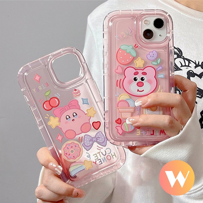 Soft Case Tpu Shockproof Motif Kartun Permen Strawberry Untuk iPhone 11 Pro Max 7Plus 6Plus 8Plus X XR XS Max 14 11 12 13 Pro Max